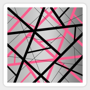 Pink/Silver/Black Pattern Sticker